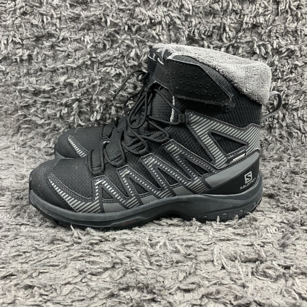 Salomon XA Pro V8 Waterproof Boot (black/grey) Youth 6